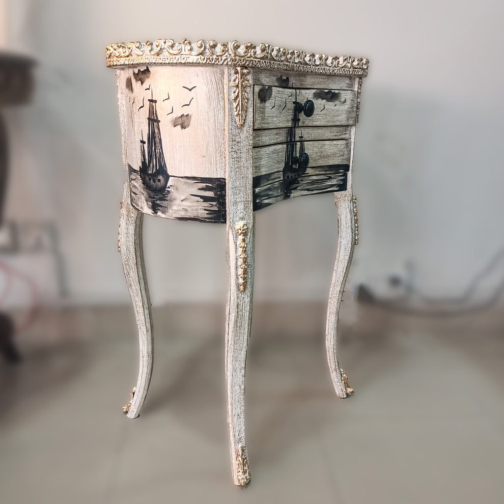 Oval side table